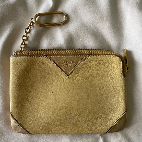 Authentic Celine Gold and Yellow Mini Pouch - Picture 1 of 5